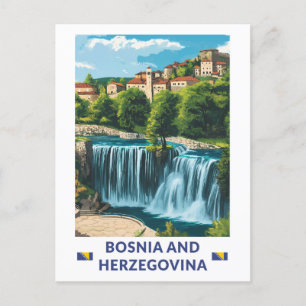 Bosnien und Herzegowina - Japan Illustration Art Postkarte