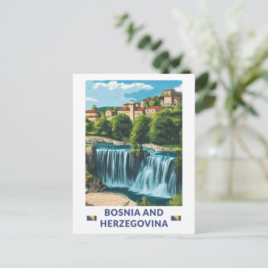 Bosnien und Herzegowina - Japan Illustration Art Postkarte (Stehend Vorderseite)