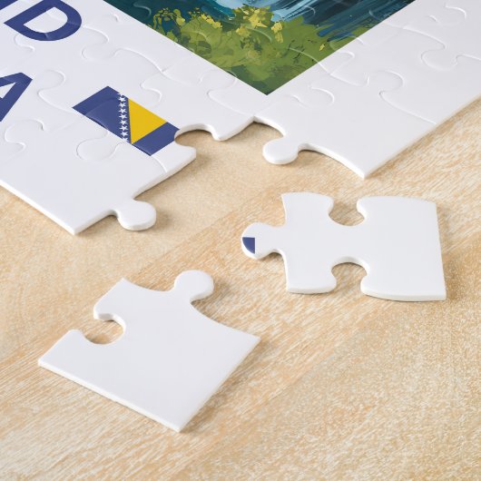 Bosnien und Herzegowina - Japan Illustration Art Puzzle (Seite)