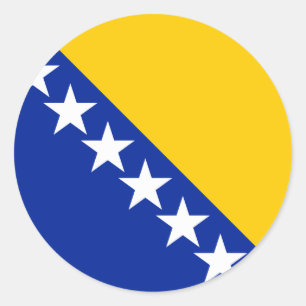 Bosnien und Herzegowina kennzeichnen Runder Aufkleber