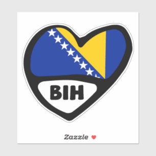 Bosnien und Herzegowina Ländercode Flaggenstaat He Aufkleber