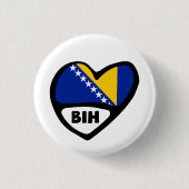 Bosnien und Herzegowina Ländercode Flaggenstaat He Button (Vorderseite)