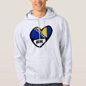 Bosnien und Herzegowina Ländercode Flaggenstaat He Hoodie (Vorderseite)