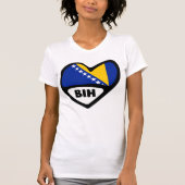 Bosnien und Herzegowina Ländercode Flaggenstaat He T-Shirt (Vorderseite)