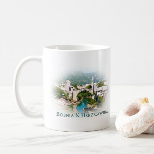 Bosnien und Herzegowina: Mostar Kaffeetasse (Mit Donut)