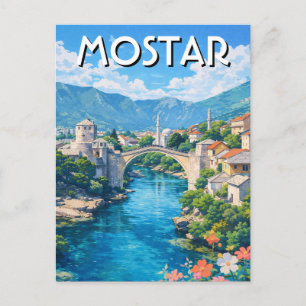 Bosnien und Herzegowina Mostar Reise Postkarte