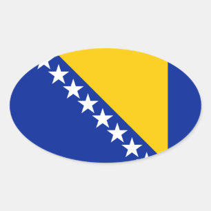 Bosnien und Herzegowina Ovaler Aufkleber