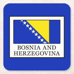 Bosnien und Herzegowina Rechteckiger Pappuntersetzer