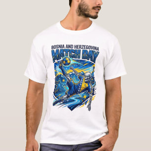 Bosnien und Herzegowina Spieltag Skelett Stürmer  T-Shirt