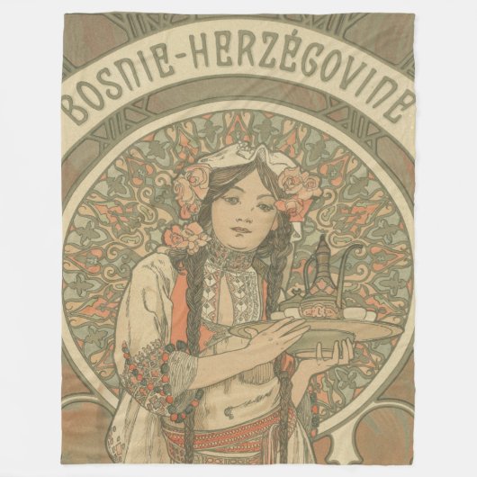 Bosnien und Herzegowina von Alphonse Mucha (1900) Fleecedecke (Vorderseite)