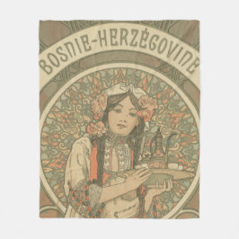 Bosnien und Herzegowina von Alphonse Mucha (1900) Fleecedecke