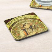 Bosnien und Herzegowina von Alphonse Mucha 1900 Getränkeuntersetzer (Linke Seite)