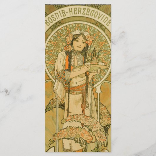 Bosnien und Herzegowina von Alphonse Mucha (1900) Menükarte (Rückseite)