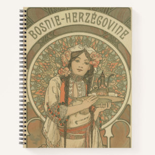 Bosnien und Herzegowina von Alphonse Mucha (1900) Notizblock