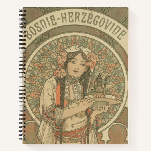 Bosnien und Herzegowina von Alphonse Mucha (1900) Notizblock (Vorderseite)