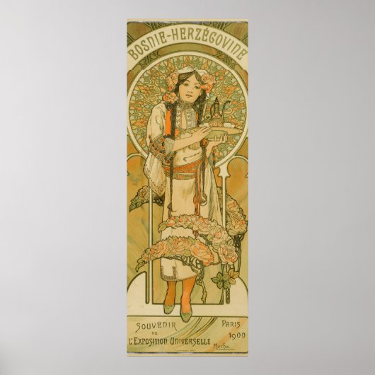 Bosnien und Herzegowina von Alphonse Mucha 1900 Poster (Vorne)