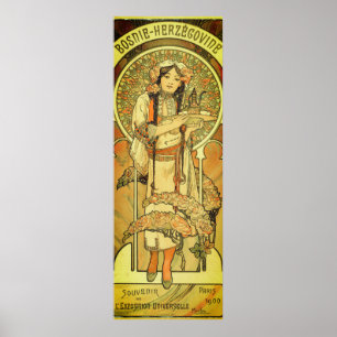 Bosnien und Herzegowina von Alphonse Mucha 1900 Poster