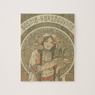 Bosnien und Herzegowina von Alphonse Mucha (1900) Puzzle