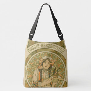 Bosnien und Herzegowina von Alphonse Mucha (1900) Tragetaschen Mit Langen Trägern