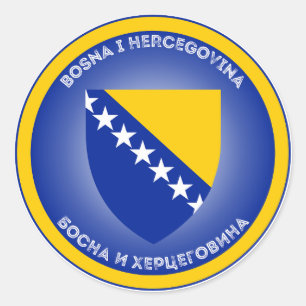 Bosnien und Herzegowina-Wappen Runder Aufkleber