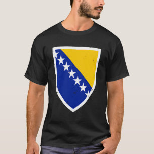Bosnien Vintage Emblem Flag Stolzer Bosnier T-Shirt
