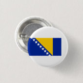 Bosnienflagge, Flagge von Bosnien und Herzegowina Button (Vorne & Hinten)