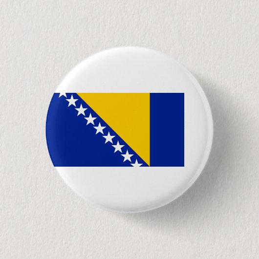 Bosnienflagge, Flagge von Bosnien und Herzegowina Button (Vorderseite)