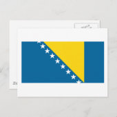 Bosnienflagge Postkarte (Vorne/Hinten)