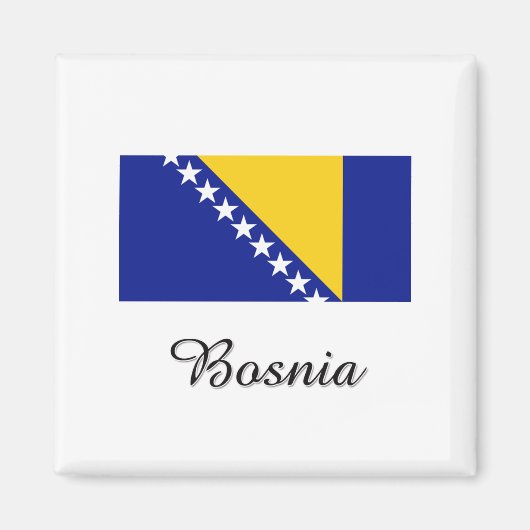 Bosnienflaggendesign Magnet (Vorne)