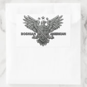 bosnisch-amerikanischer Themed Apparel Rechteckiger Aufkleber (Tasche)