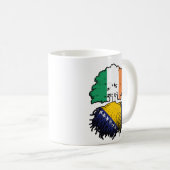 Bosnisch-irische Tree-Roots-Flagge Kaffeetasse (VorderseiteRechts)