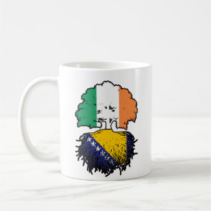 Bosnisch-irische Tree-Roots-Flagge Kaffeetasse