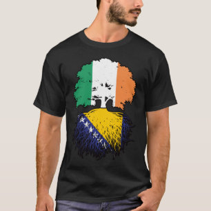 Bosnisch-irische Tree-Roots-Flagge T-Shirt