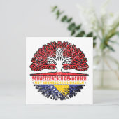 Bosnisch Schweizer Schweiz Karte (Stehend Vorderseite)