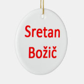 bosnisch Sretan Bozic Keramik Ornament (Rechts)