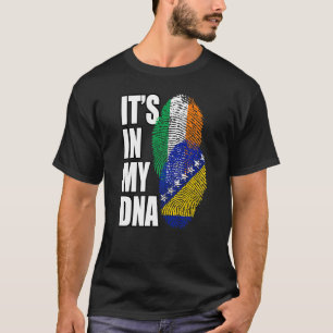 Bosnisch und Irisch gemischte DNA-Flagge-Heritage T-Shirt