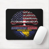 Bosnisch USA USA Vereinigte Staaten Tree Mousepad (Mit Mouse)