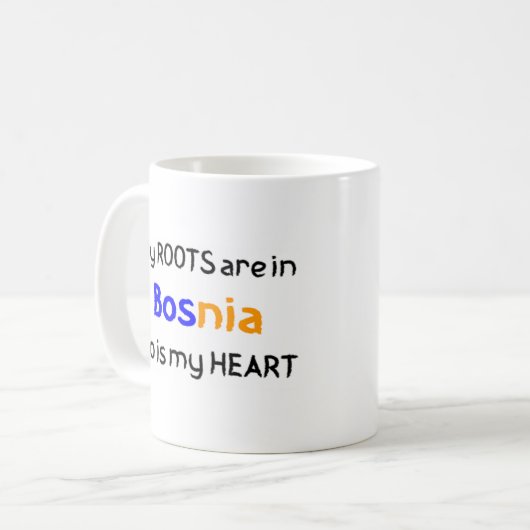Bosnisch-Wurzeln Kaffeetasse (Vorderseite Links)