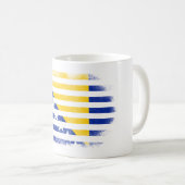 Bosnische amerikanische Flagge Bosnien und Kaffeetasse (VorderseiteRechts)