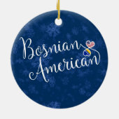 Bosnische amerikanische Herzen, Keramik Ornament (Hinten)