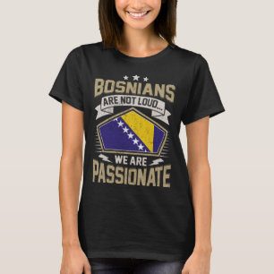 Bosnische Fahne Passionierte Bosnier Mädchen & Fra T-Shirt