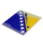 bosnische Flagge Fliese (Seite)