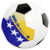 bosnische Flagge Fußball (Dreiviertel)