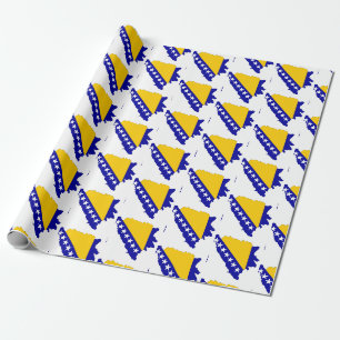 Bosnische Flagge Geschenkpapier