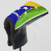bosnische Flagge Golf Headcover (3/4 Vorderseite)