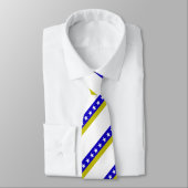 Bosnische Flagge Krawatte (Gebunden)