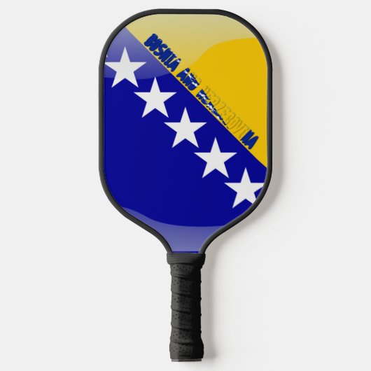 bosnische Flagge Pickleball Schläger (Vorderseite)