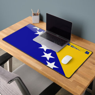 bosnische Flagge Schreibtischunterlage