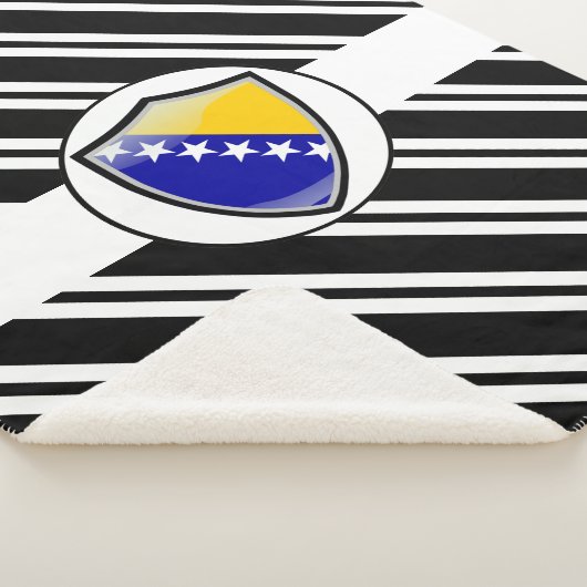 bosnische Flagge Sherpadecke (3/4)