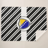 bosnische Flagge Sherpadecke (Vorderseite (Horizontal))
